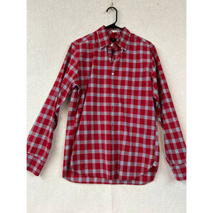 Men's J.Crew Button-Down Shirt Size S,‎ Red Blue Plaid, Like New
